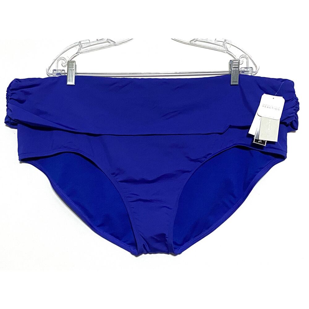 Kenneth Cole Tummy Control Blue Swim Bikini Bottoms Plus 3X NWT Beach Cruise